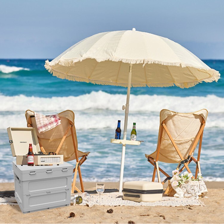 Folding Storage Camping Box with Table, 3 in 1 Lightweight Camp Storage Box