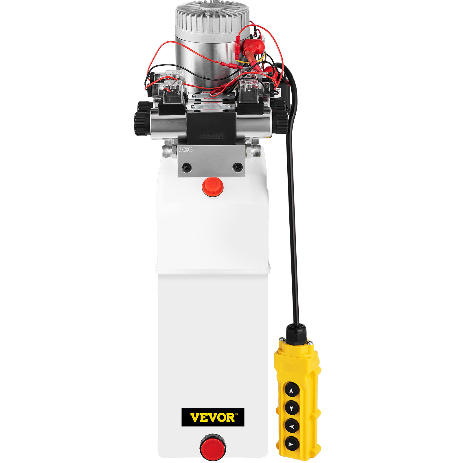 VEVOR 12V DC Double Acting Double Solenoid Hydraulic Power Pack 8L Tank ZZ004235