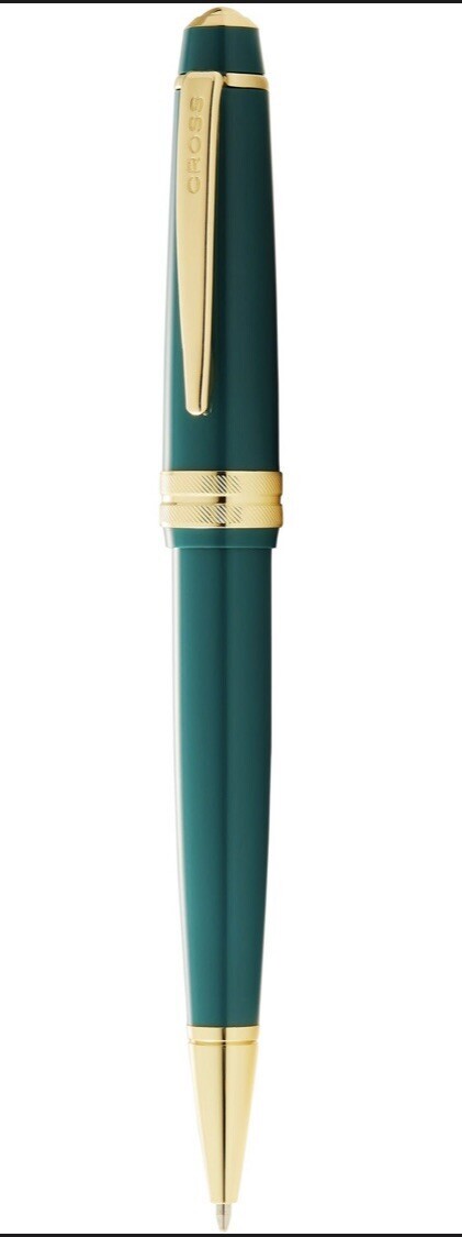 Cross Bailey Light Green Polished Resin & Gold Tone Ballpoint Pen NEW AT0742-12