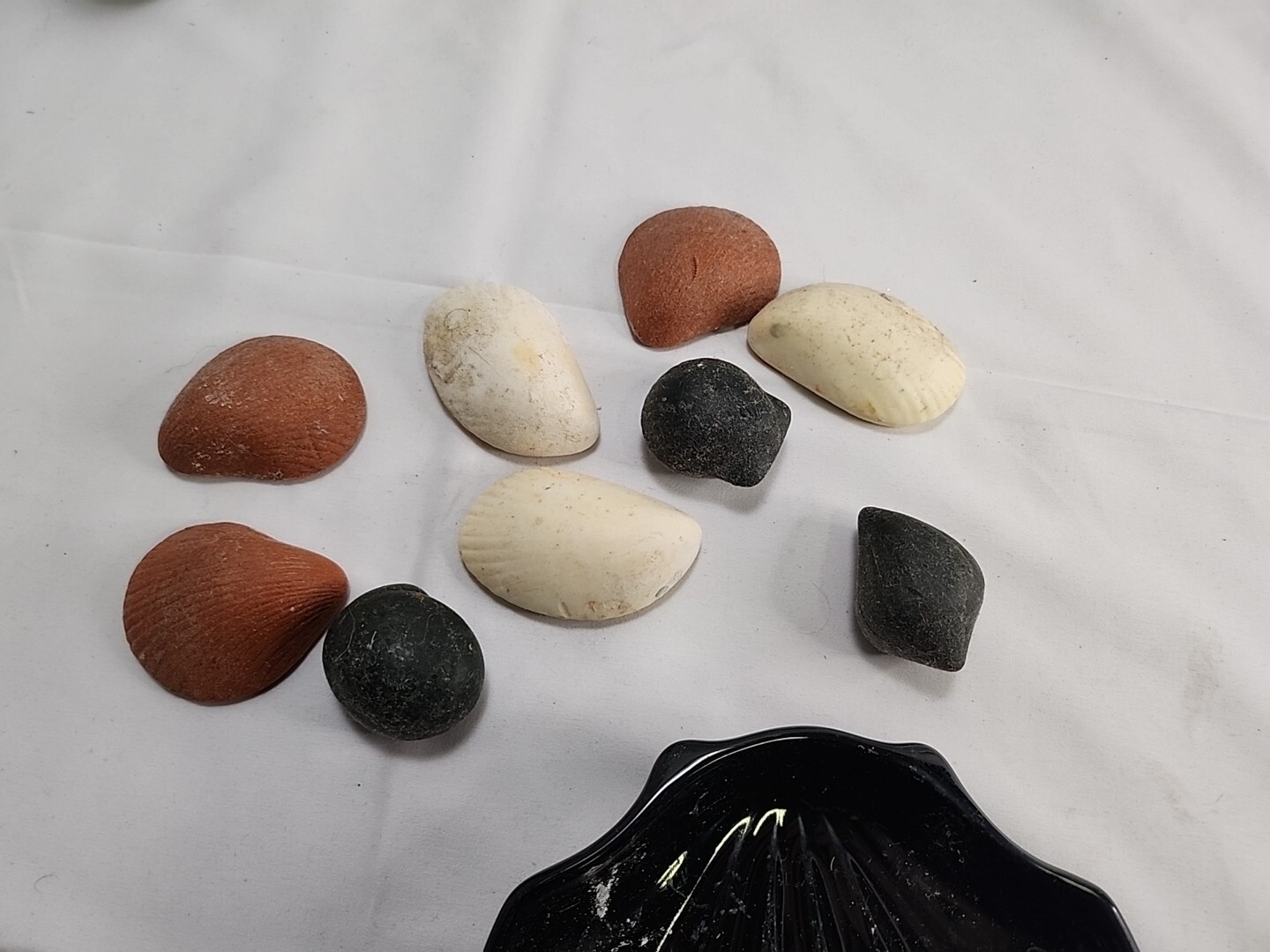 1980's Pfaltzgraff Swan Towel Holder Seashell Toothpaste Hand soap Bathroom Set