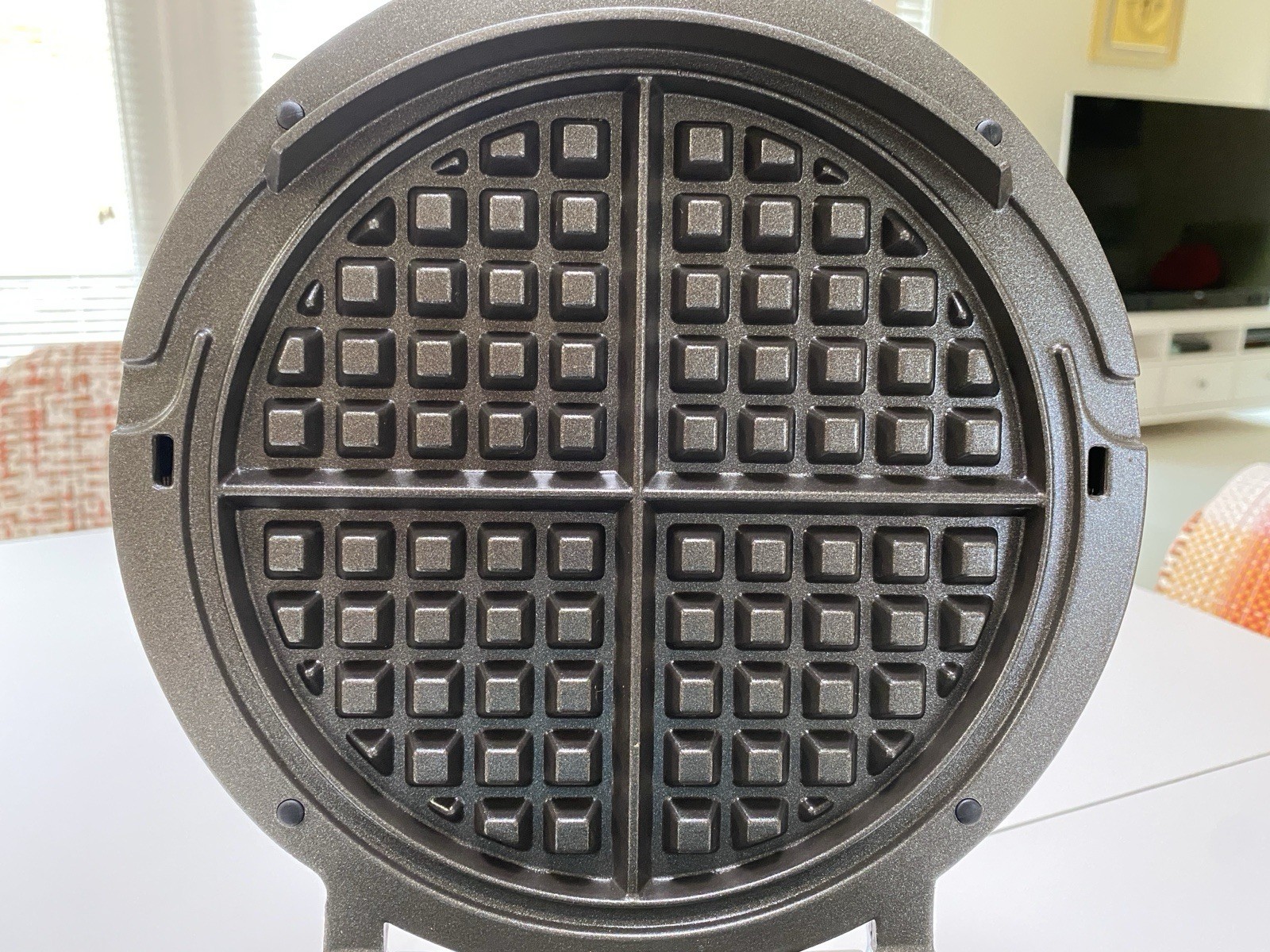 ALL CLAD CLASSIC ROUND STAINLESS STEEL WAFFLE MAKER 6071 TESTED WORKS FINE
