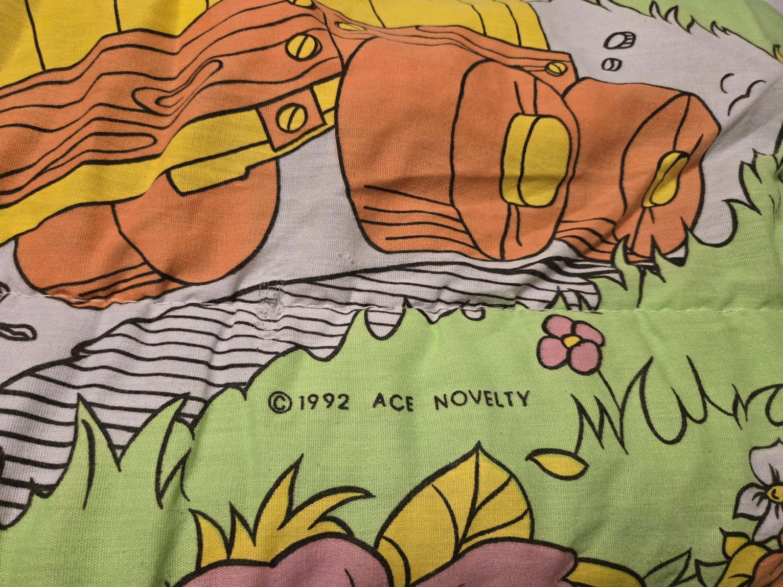 Vintage Sleeping Bag 1992 Treasure Trolls Ace Novelty 90s Kids Camp Blanket
