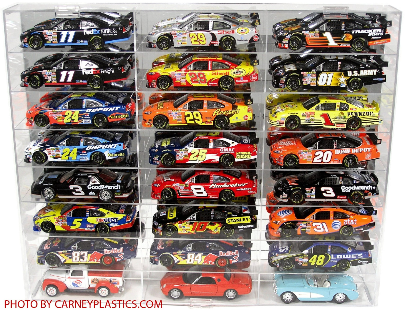 NASCAR Display Case, 24 Compartment 1/24 scale