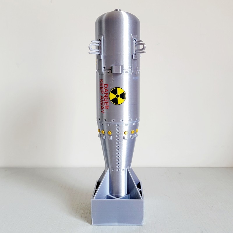1:15 WWII US "Little Boy" Nuclear Bomb Model 20cm 3D Printed Military Collection