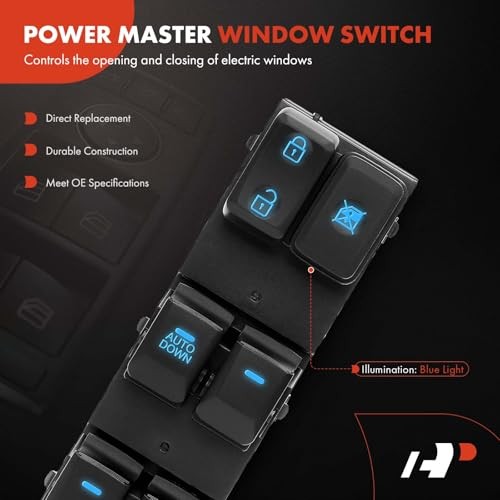 - Front Left Driver Side - Master Power Window Switch - Compatible with Kia