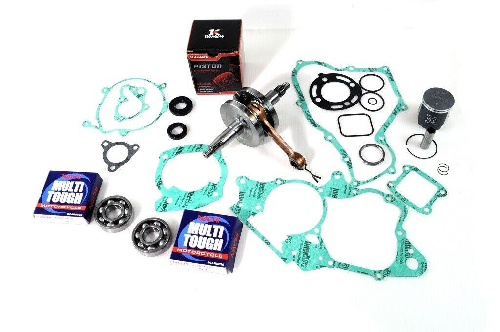 NEW CR85R 03-04 Complete Engine REBUILD Kit Piston Crank NACHi Main Bearing Kit