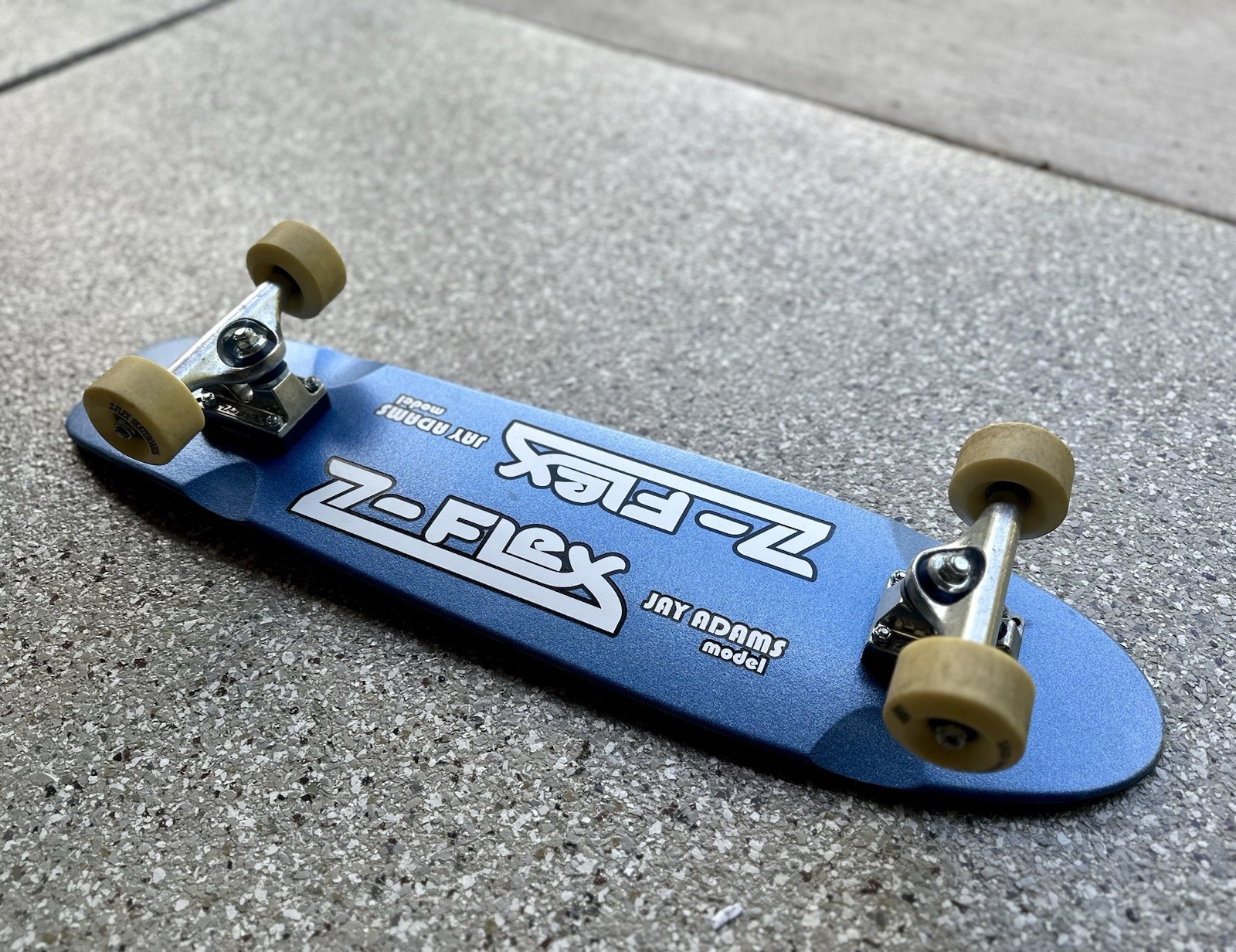 Z Flex Jay Adams Model Complete Skateboard Blue Sparkle Rare Old School Shape