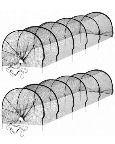 2-Pack Garden Tunnel Shade Net Cover 10 ft Portable Greenhouse