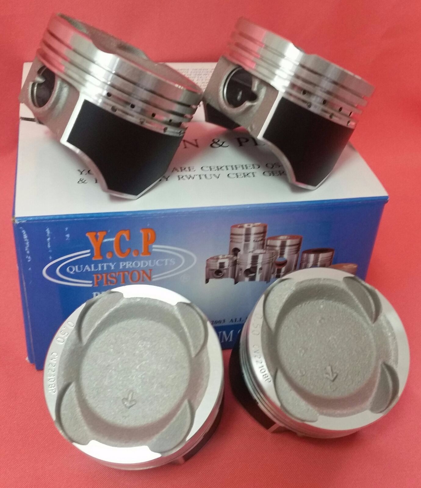 YCP 75.5mm Vitara Pistons Teflon Coated Low Comp For Honda D16 Turbo