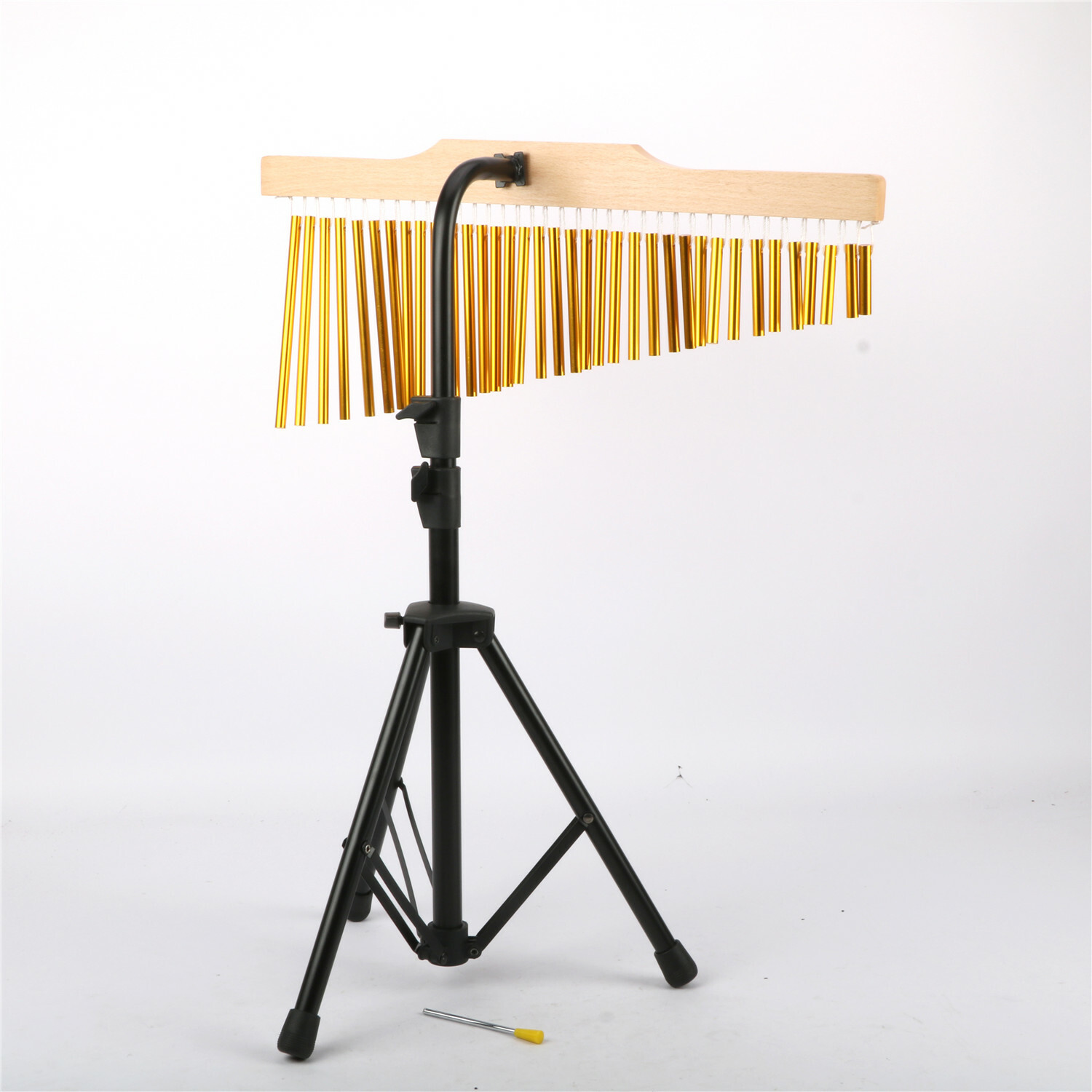36-Tone Bar Chimes Single-Row Wind Chime W/Tripod Stand Stick Percussion Device