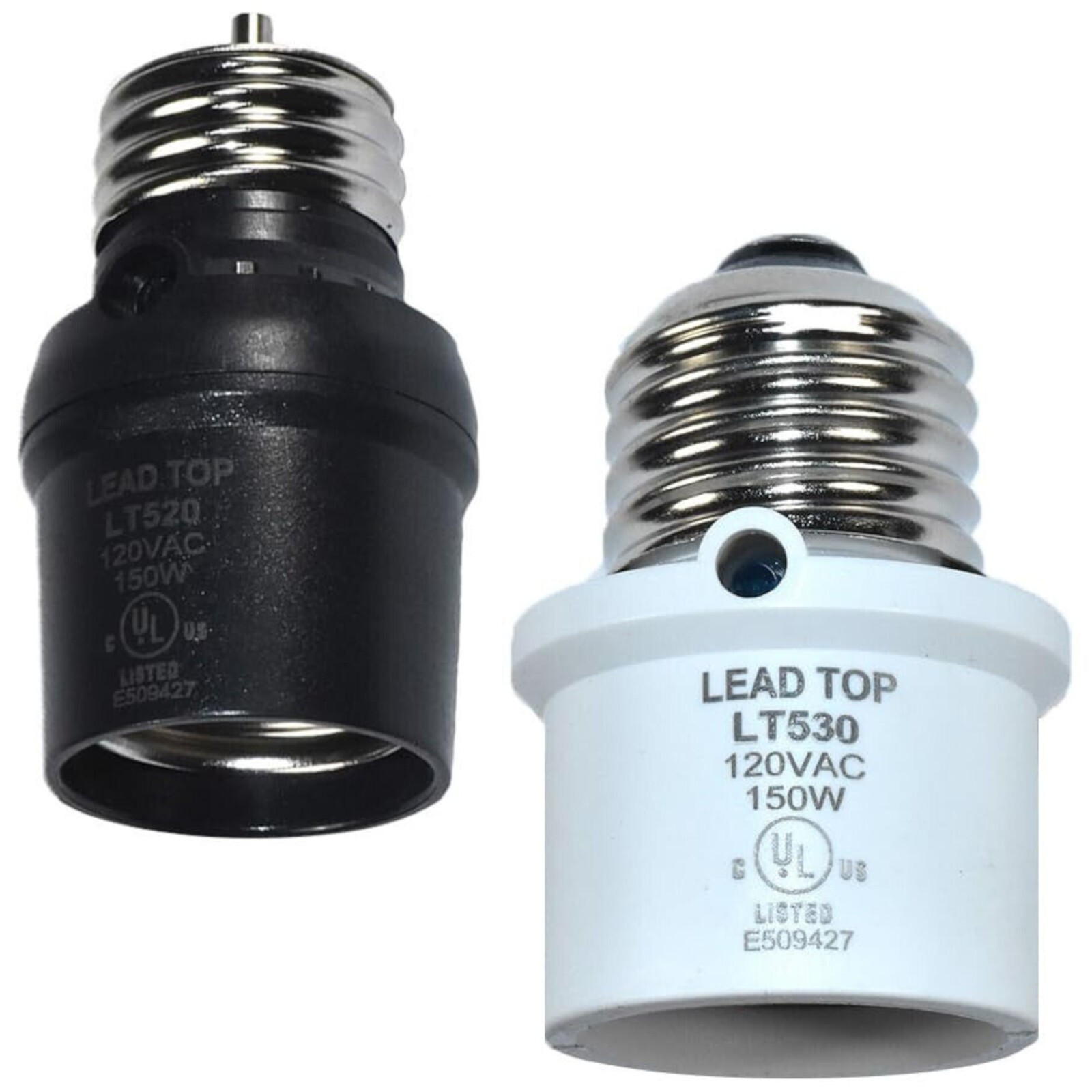 2-Pack Sensor Automatic Dusk to Dawn Light Socket E26 E27 for Outdoor Lighting