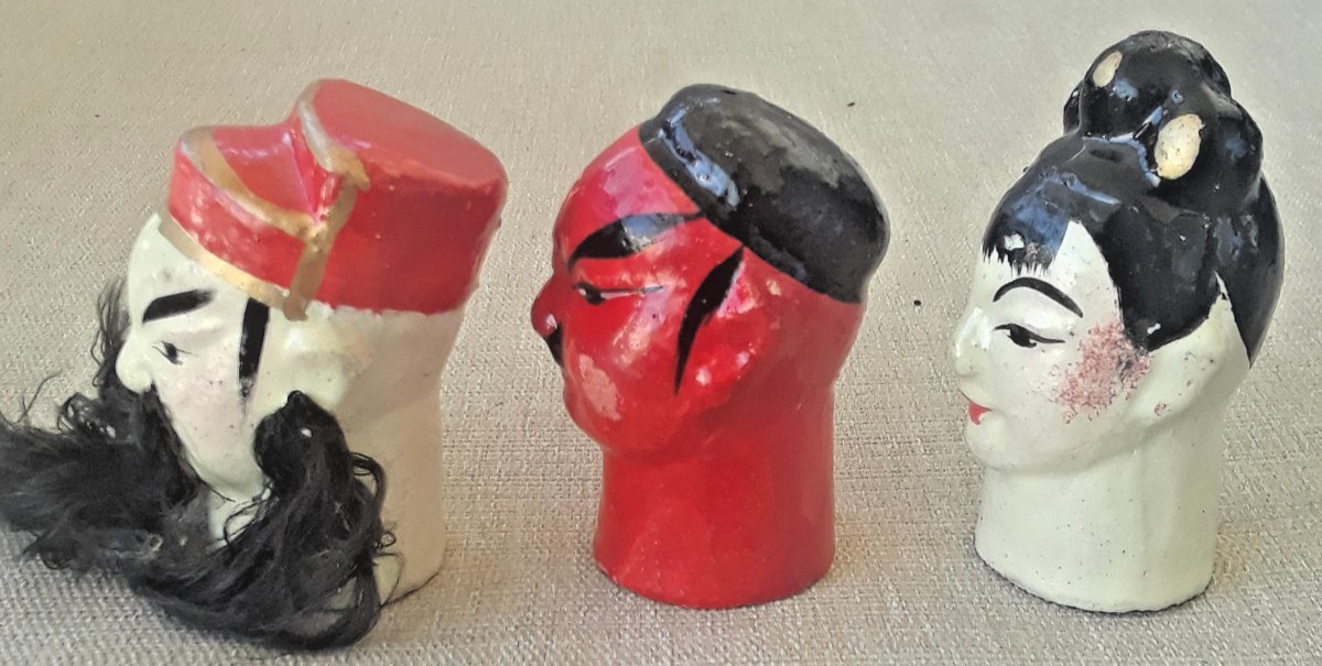 Vintage hand Made Chinese Finger Puppets