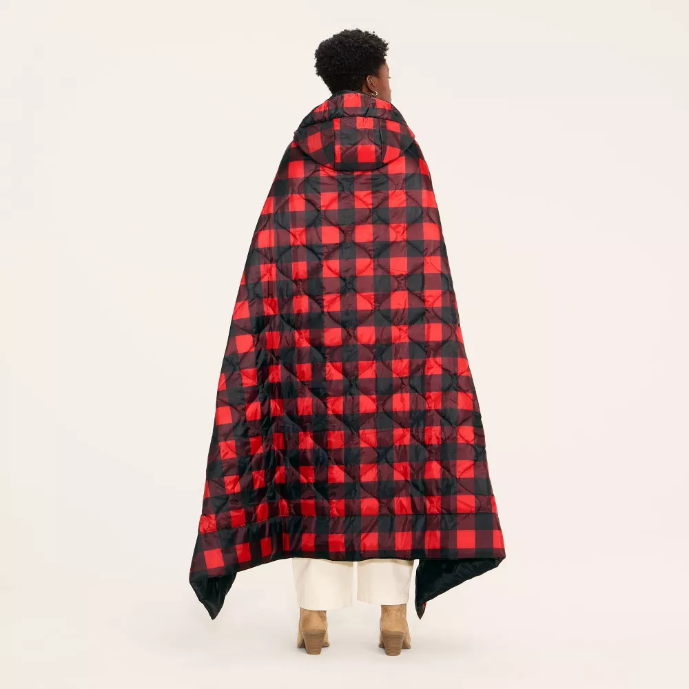 72"x54" Buffalo Check Outdoor Wearable Throw Red/Black - Woolrich