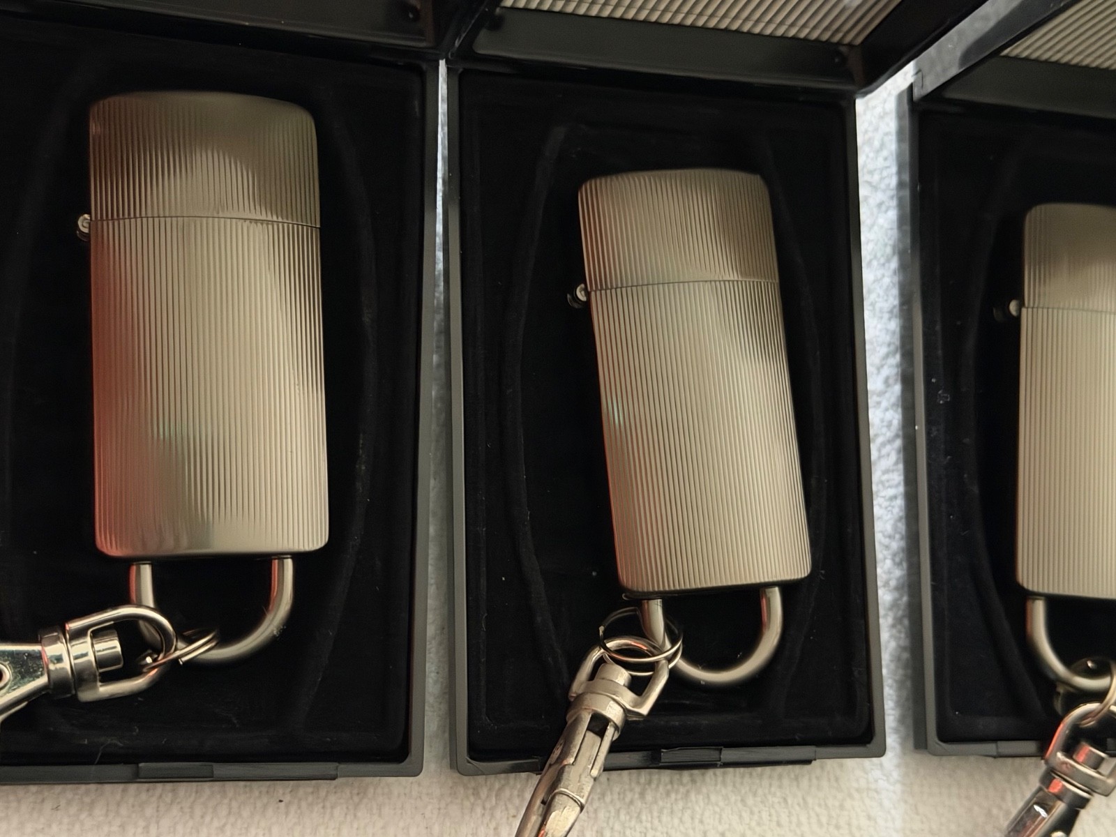 Brand New NOS Sarome Cigarette Cigar Lighter Lot Tobacciana Clip Chain Lot 12