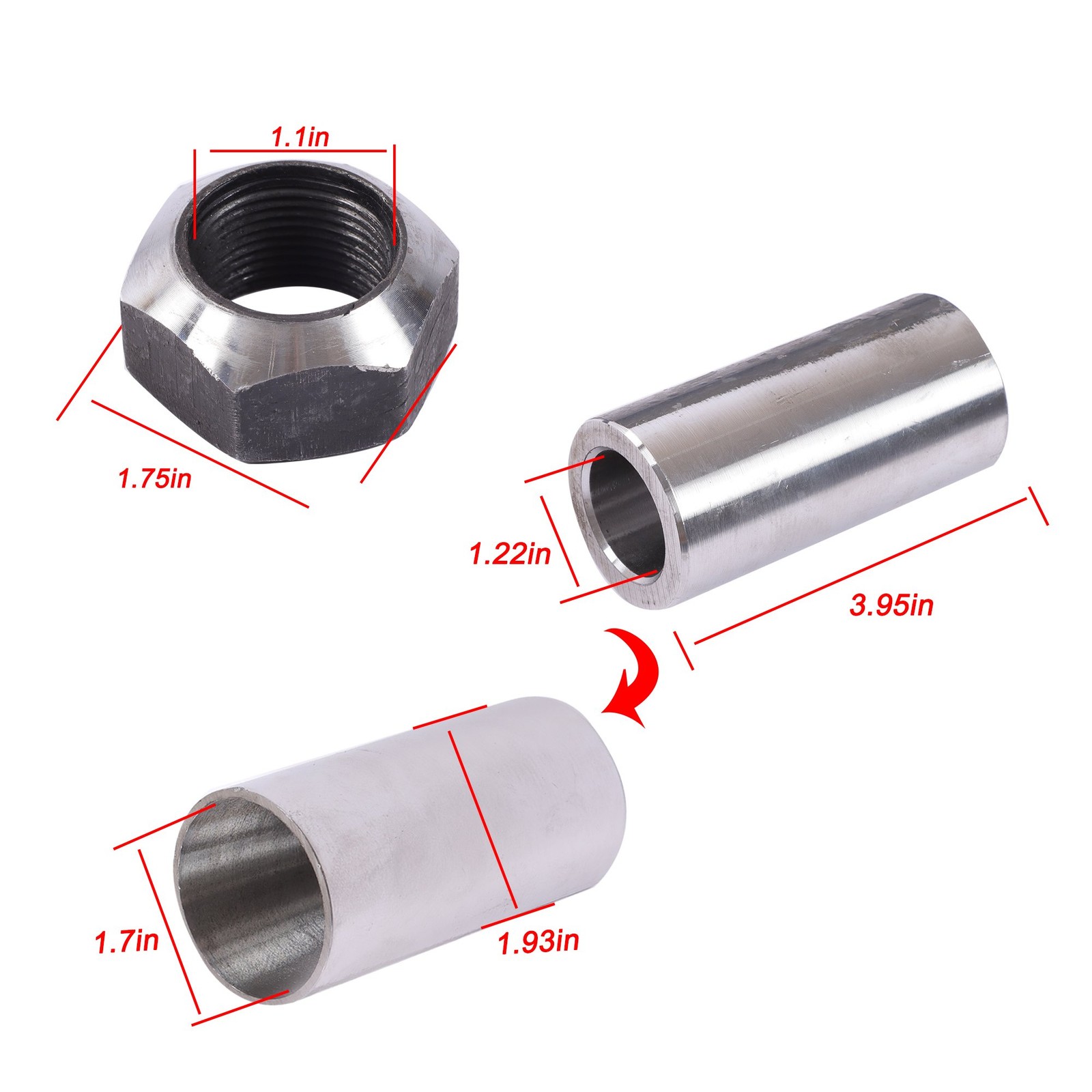 49" Square Hay Spike Bale Spear 2 Pcs 4500lb Capacity Each For Skidsteer Tractor