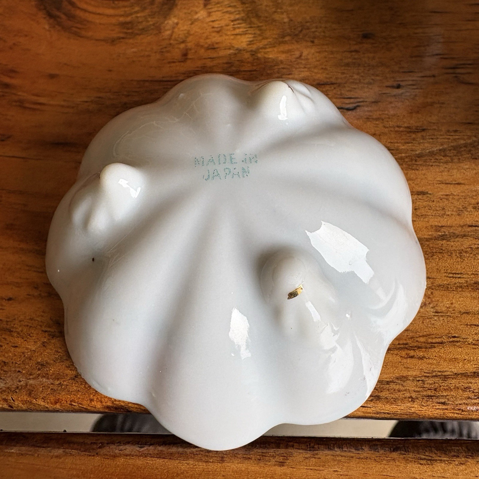 Antique Set Of 3 Handpainted Porcelain Salt Cellars Nut Bowls Footed Japan