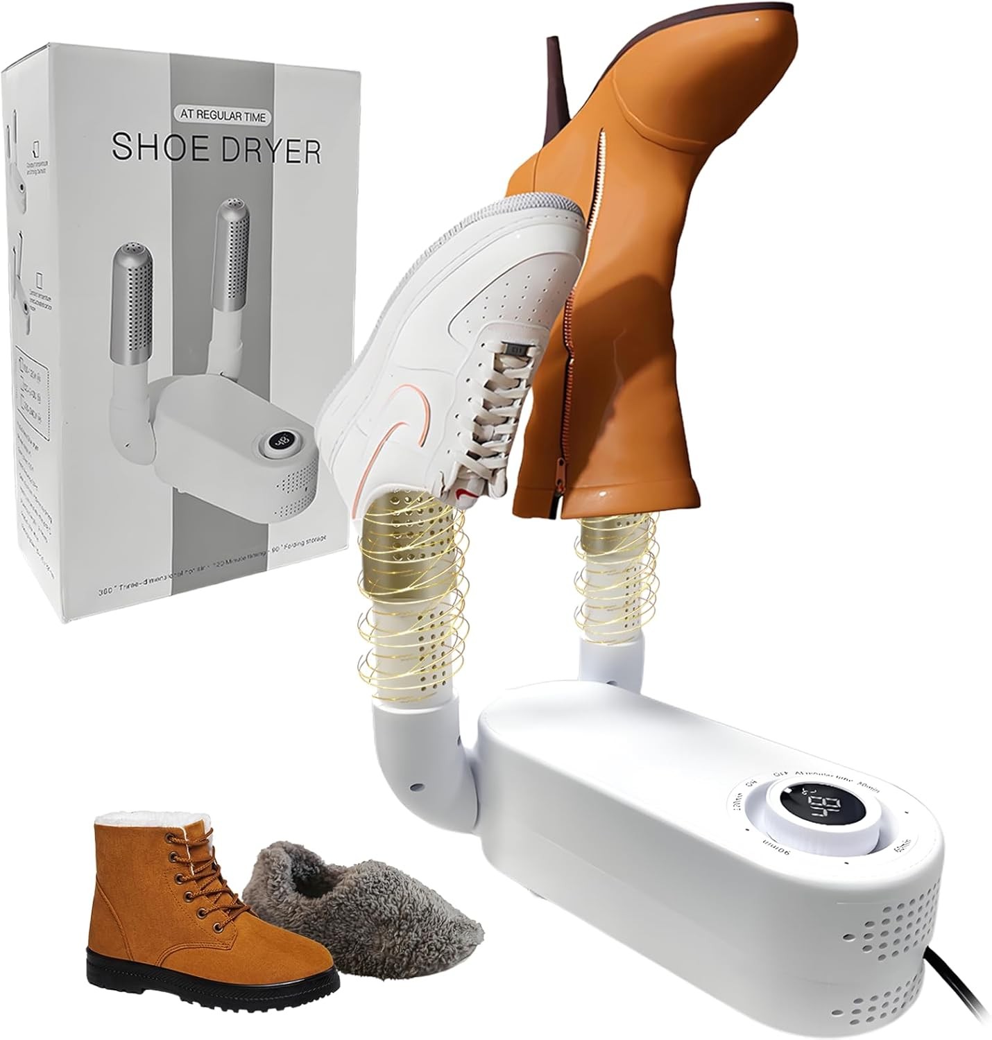 Shoe Dryer Glove Dryer, Dry Wet Shoes with Heat Blower, Intelligent Shoes Dryer