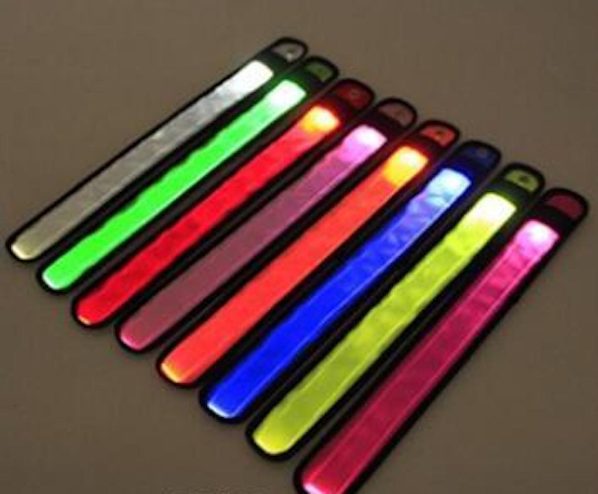 LED SLAP Bracelet Band Night Light Safety for Ankle Arm Running Walking Bike Jog