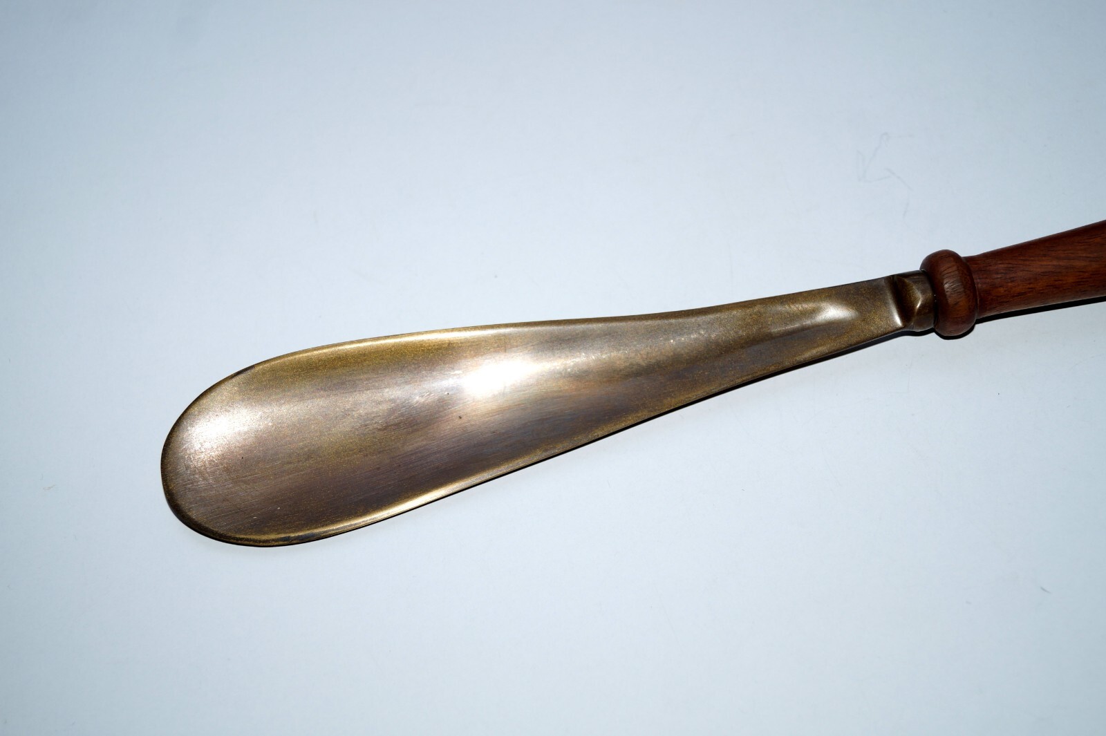 Antique Shoe Horn Solid Brass Wooden Handle Vintage Nautical Style Handmade