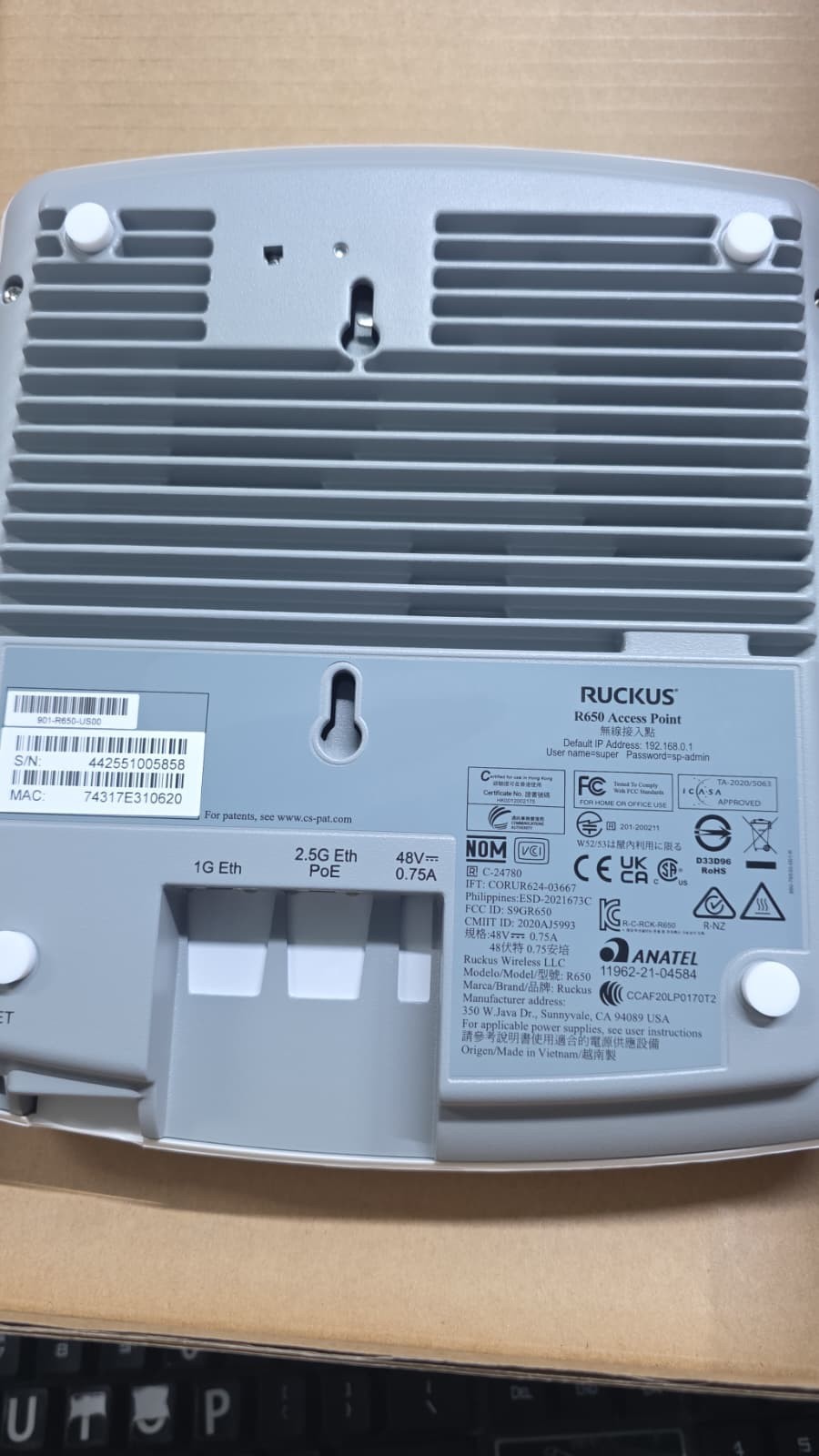 Ruckus 901 R650-US00 Wireless Access Point Wi-Fi -NEW