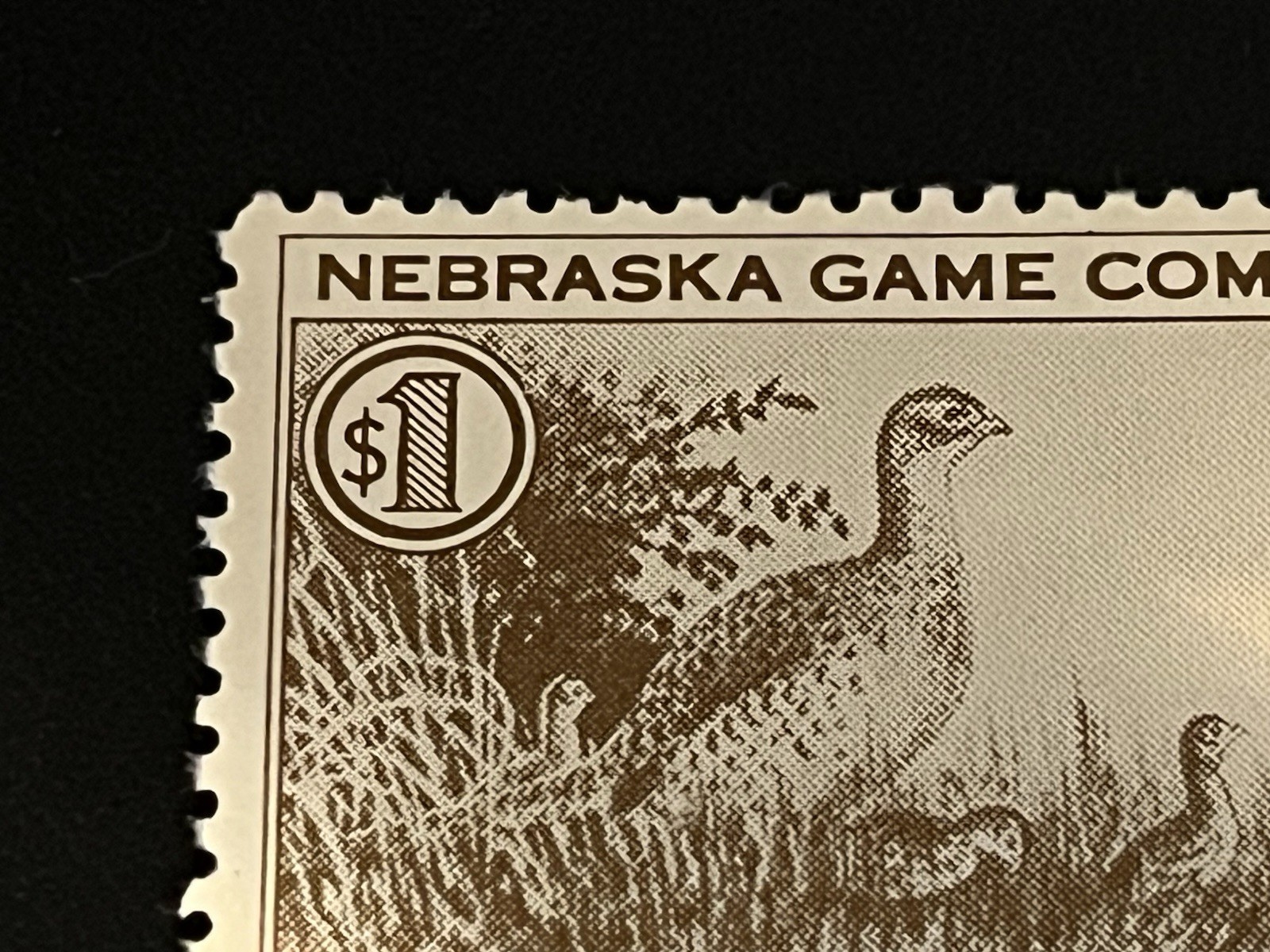 1955 NEBRASKA GAME COMMISSION PHEASANT AND QUAIL STAMP OG