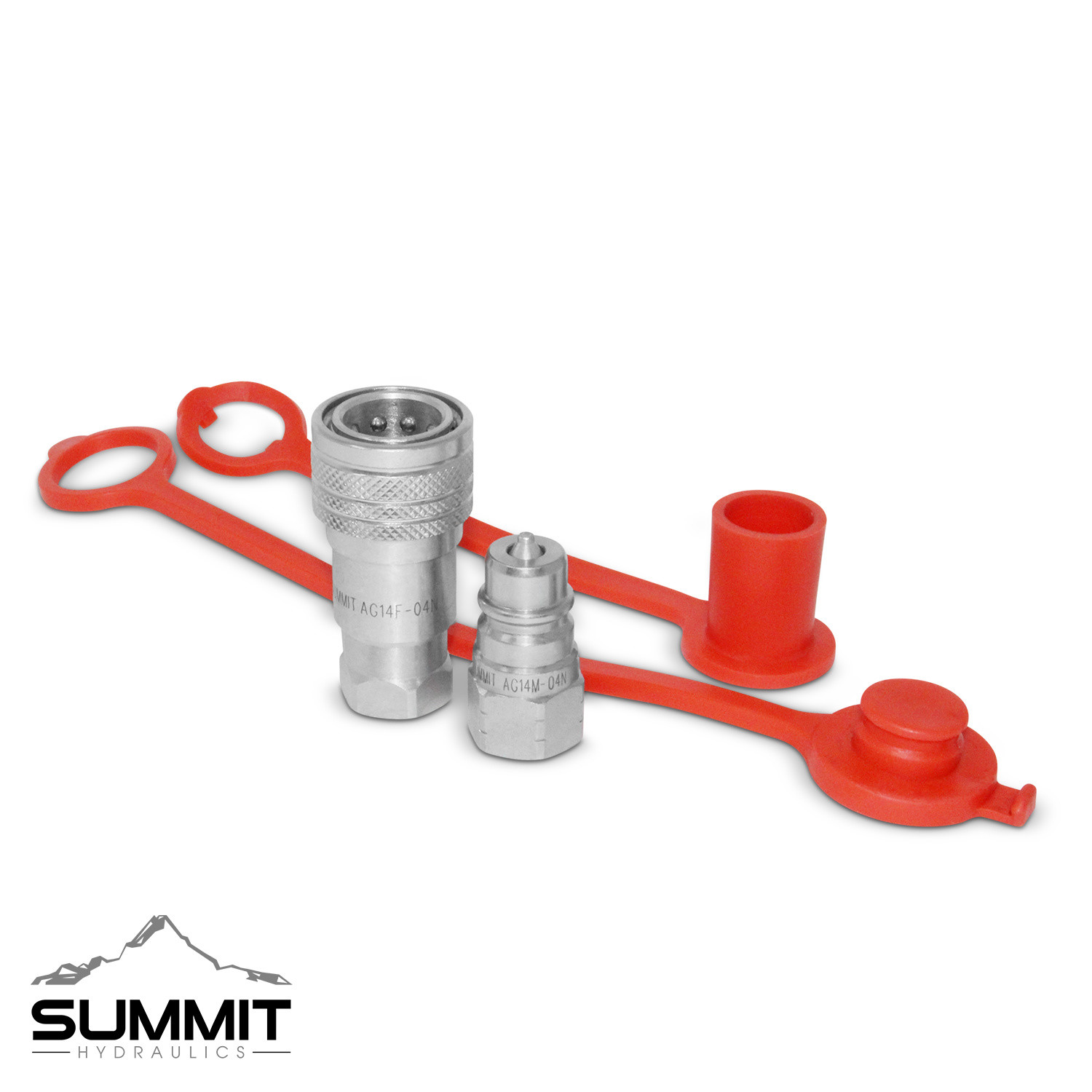 1/4” NPT ISO 5675 Ag Hydraulic Quick Connect Pioneer Style Coupler Set