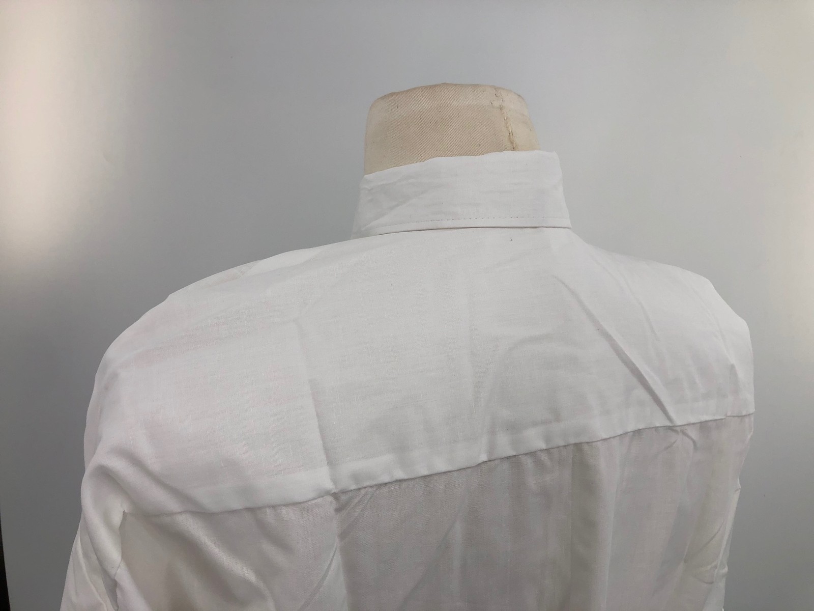 White Cotton Shirt - Four Metal Button Closure Size XL