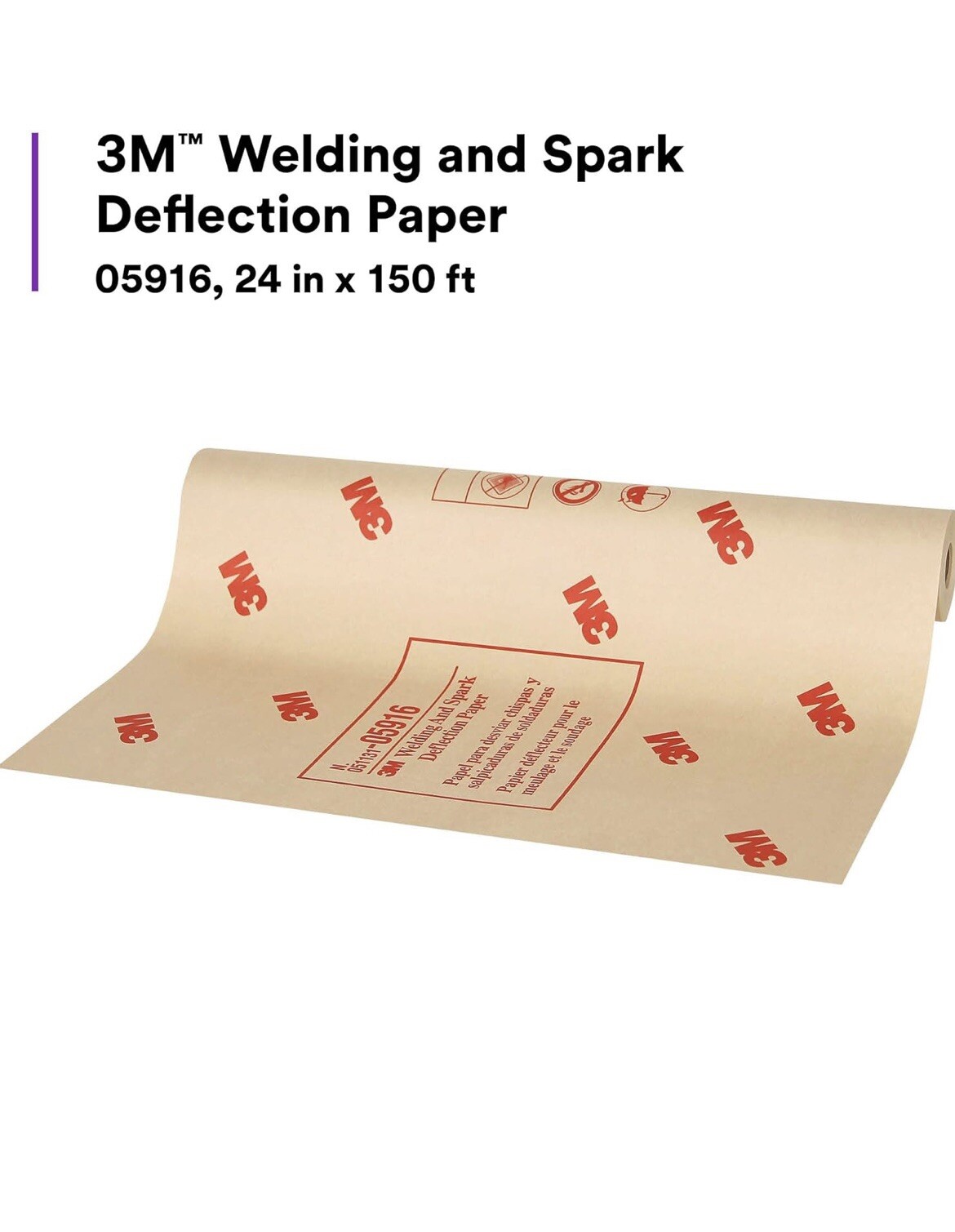 3M 05916 Welding and Spark Deflection Paper (2 ft x 150 ft)