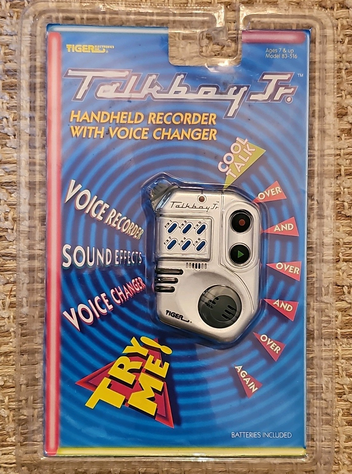 Tiger Electronics Talkboy Jr. Handheld Recorder Voice Changer Home Alone 2 1995