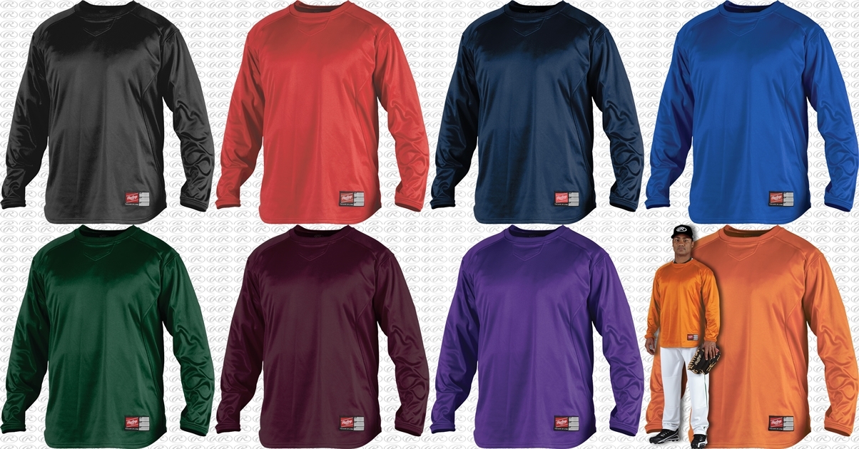Rawlings Baseball Softball Fleece Warm Up Pullover Youth and Adult UDFP2