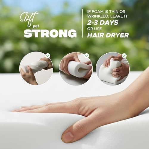 Outdoor Chair Cushions, Fade-Resistant & Water 19" x 19" 4 Pack Navy Blue