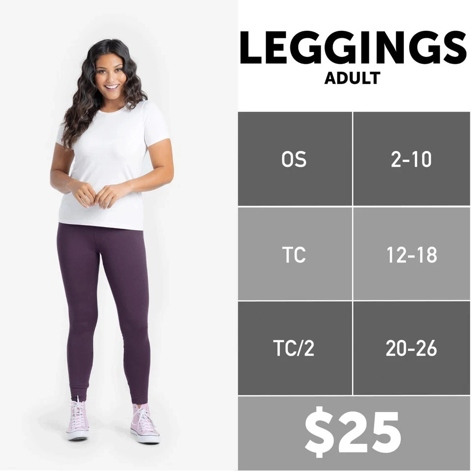 TC LuLaRoe Leggings Solid Dark Gray Size 12-18 NEW 182390