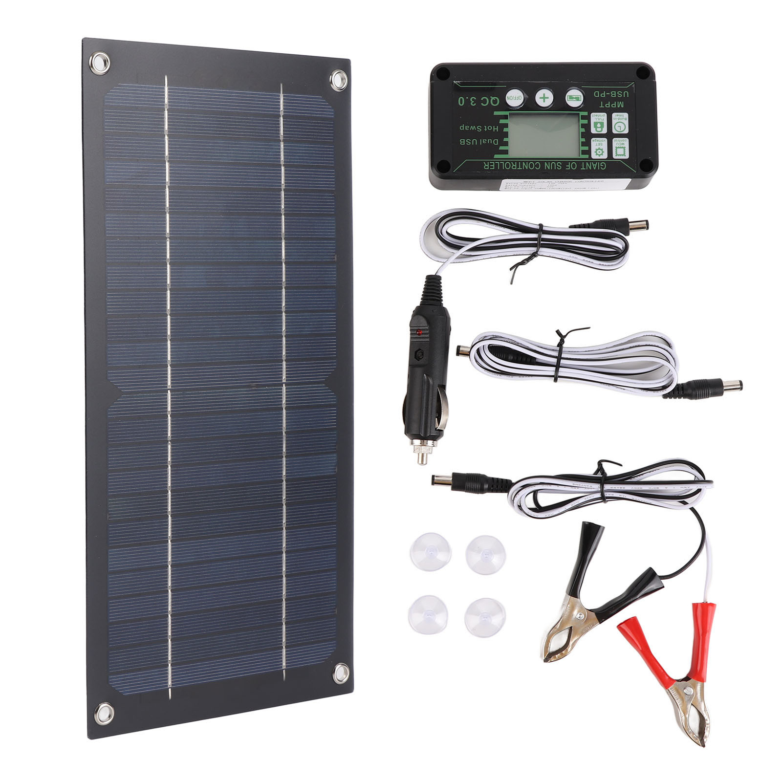 600W Solar Panel Kit 100A 12V Battery Charger w/ Controller Caravan Boat RV Car