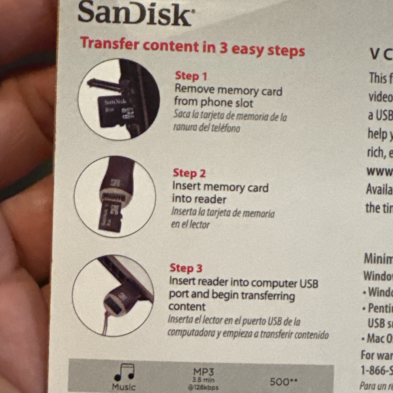 Verizon SanDisk 2GB Memory Card & MobileMate Micro Memory Card Reader NEW