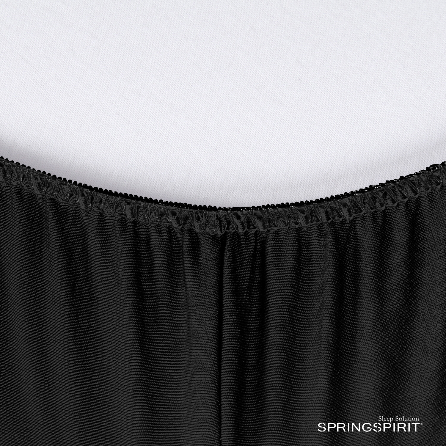 Box Spring Cover with Smooth Elastic Woven Washable Black Twin/Full/Queen/King