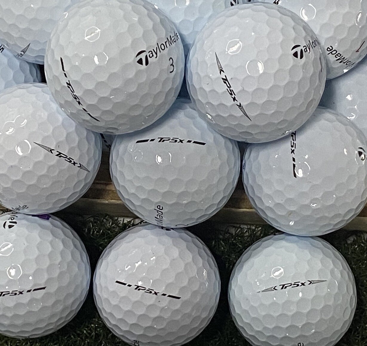 50 Taylormade TP5X 5A Mint Condition Used White Golf Balls AAAAA