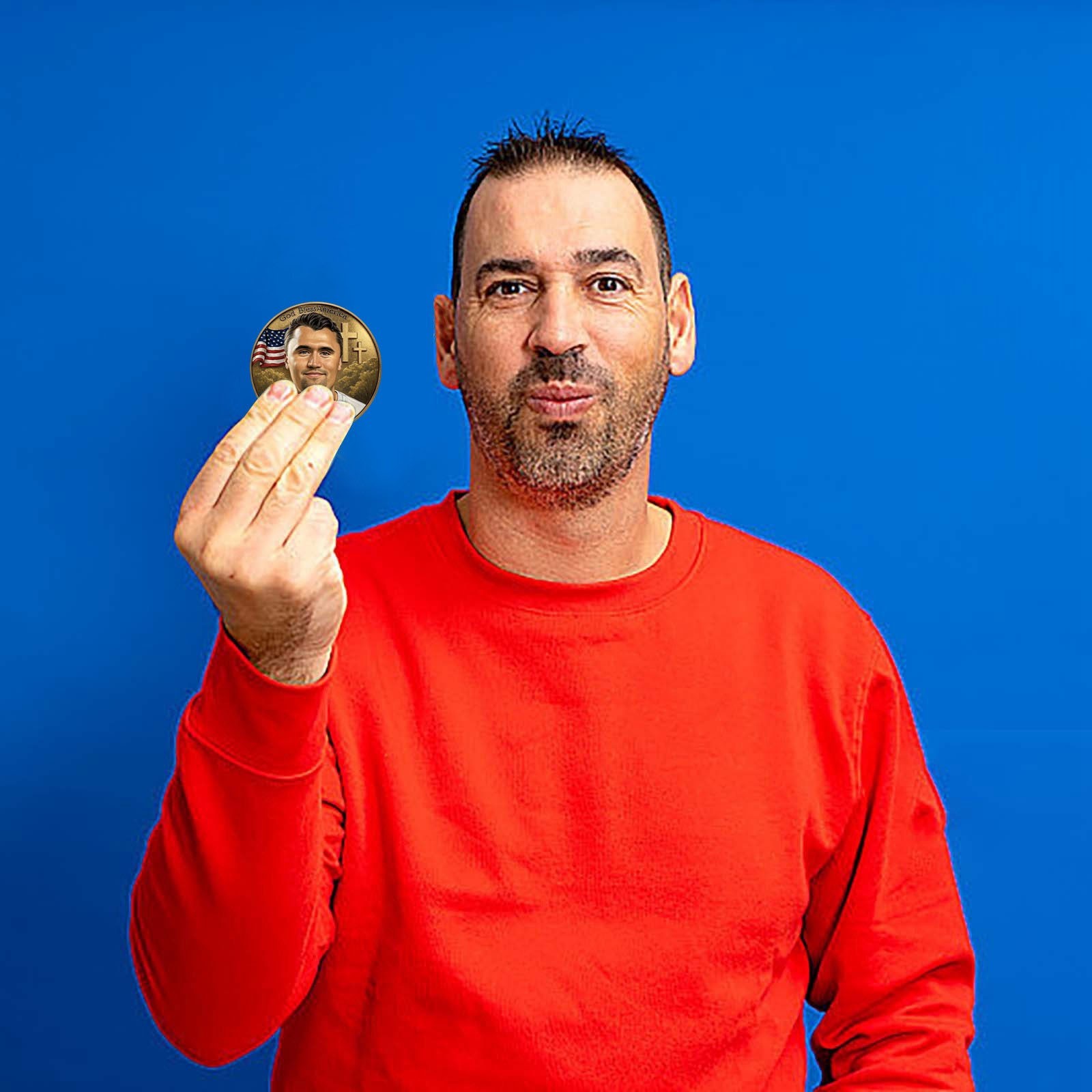 Charlie Kirk Commemorative Coin God Blessamerica Faith&Family