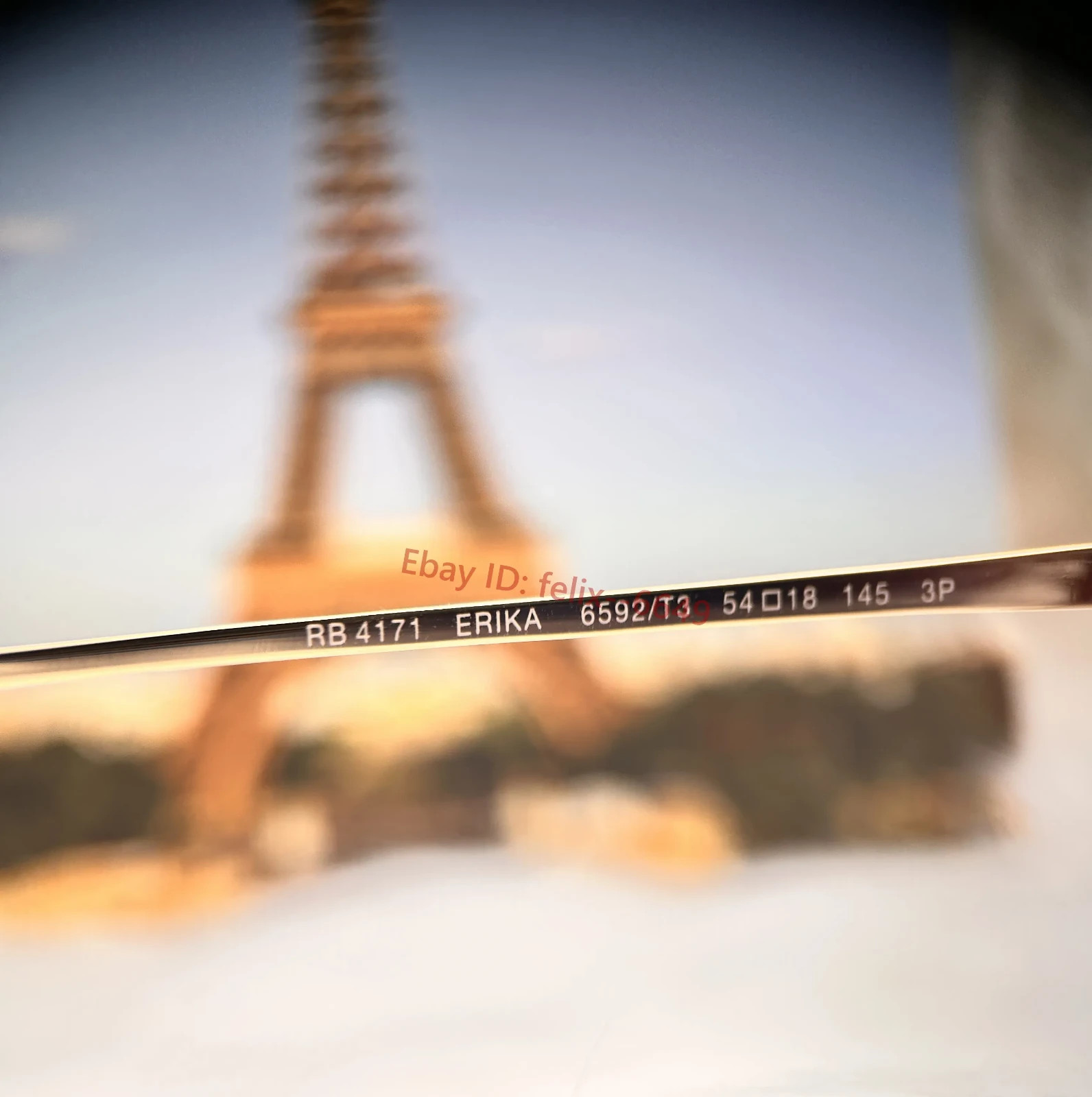 *New* Ray-Ban Erika RB4171 6592/T3 Polarized Sunglasses Blue Frame Grey UV Lens