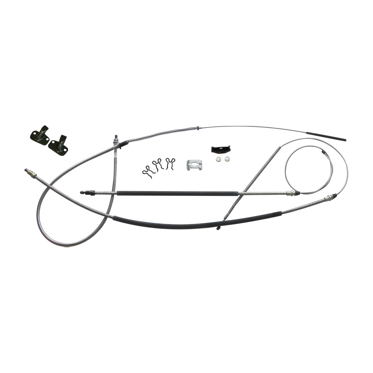 Parking Brake Cable Kit Complete Factory Rear Disc 1979-81 Firebird OE Steel