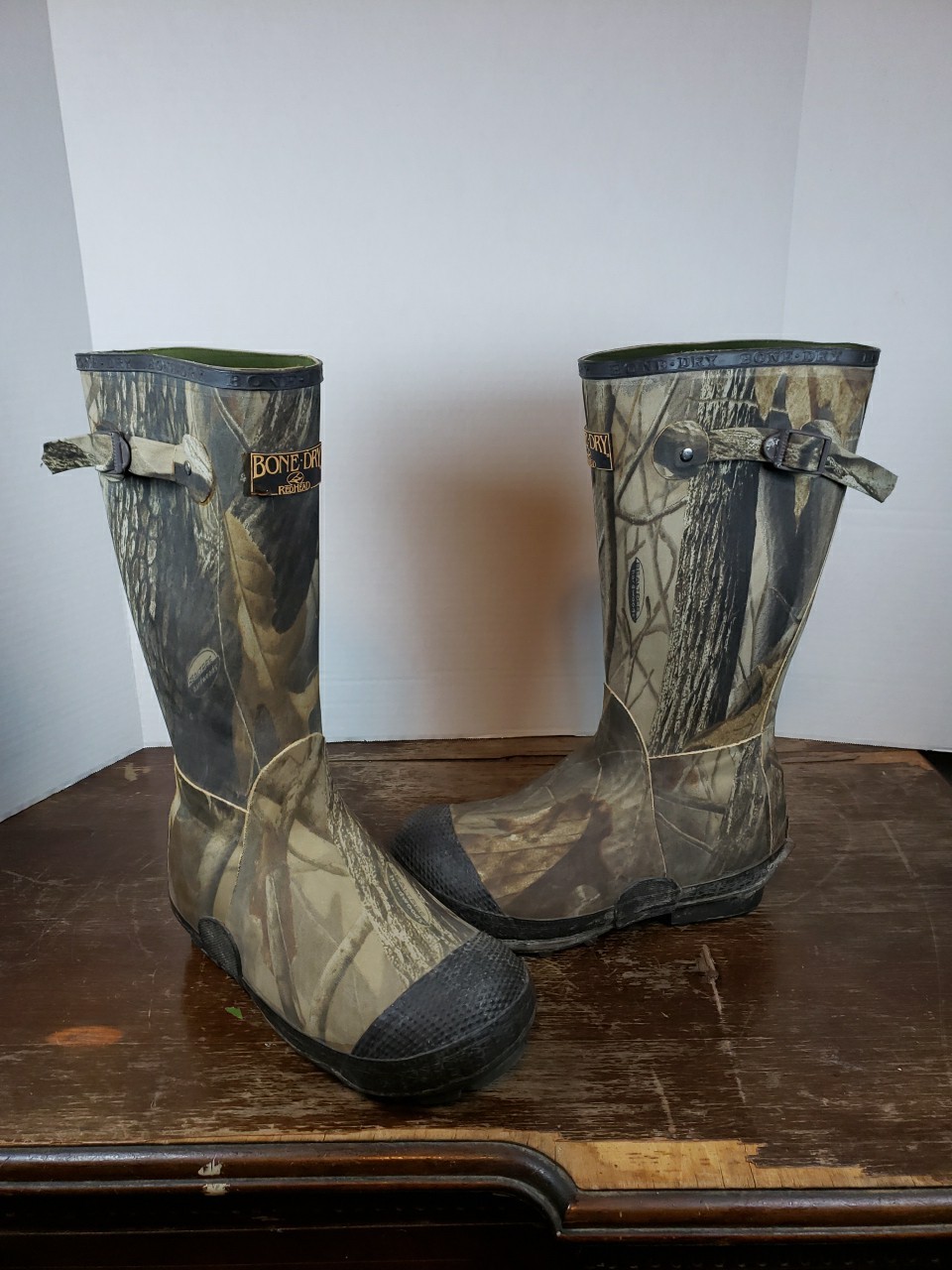 Redhead Bone Dry Realtree Hardwoods Rubber Boots 7 Thinsulate Steel Shank 1000g