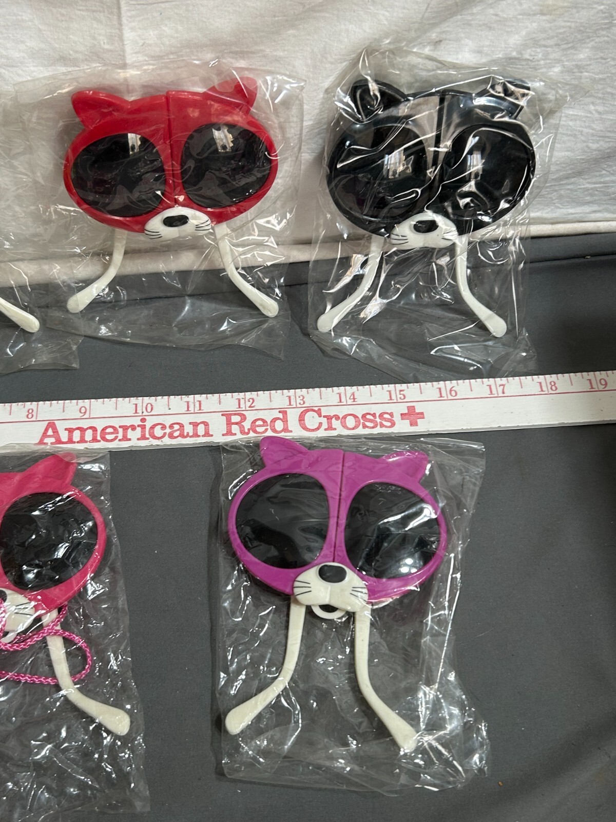 1980s JAK PAK Novelty CAT KITTY kitten Child KIDS Sunglasses Folding CHOOSE ONE