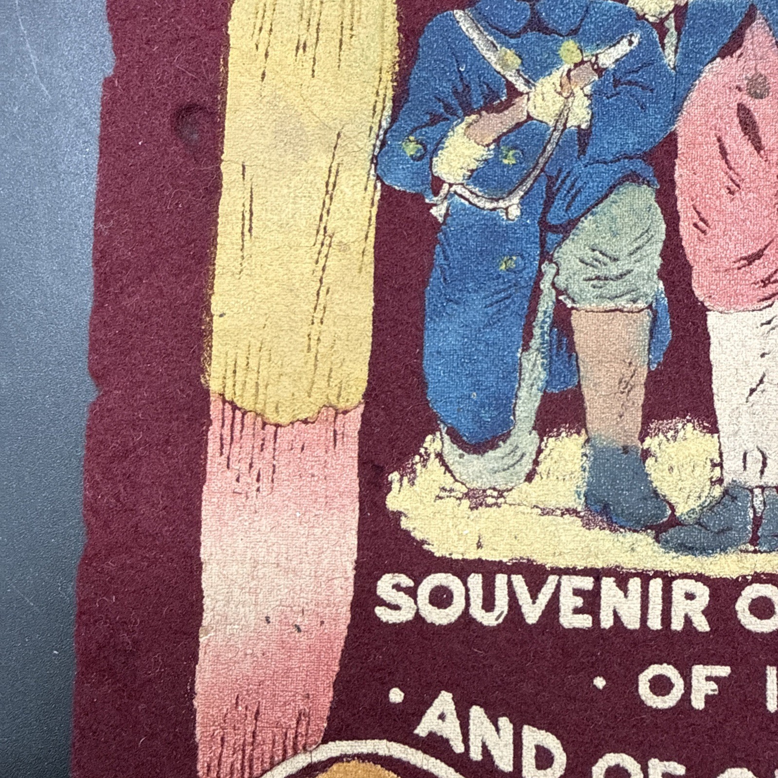 WWI Souvenir of the War of 1914 Felt banner Allies France Britain Belgium Russia