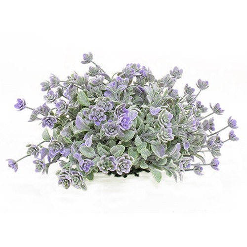 New PRIMITIVE Farmhouse DUSK LAVENDER BUDS HALF SPHERE Green 10" WIDE Cottage