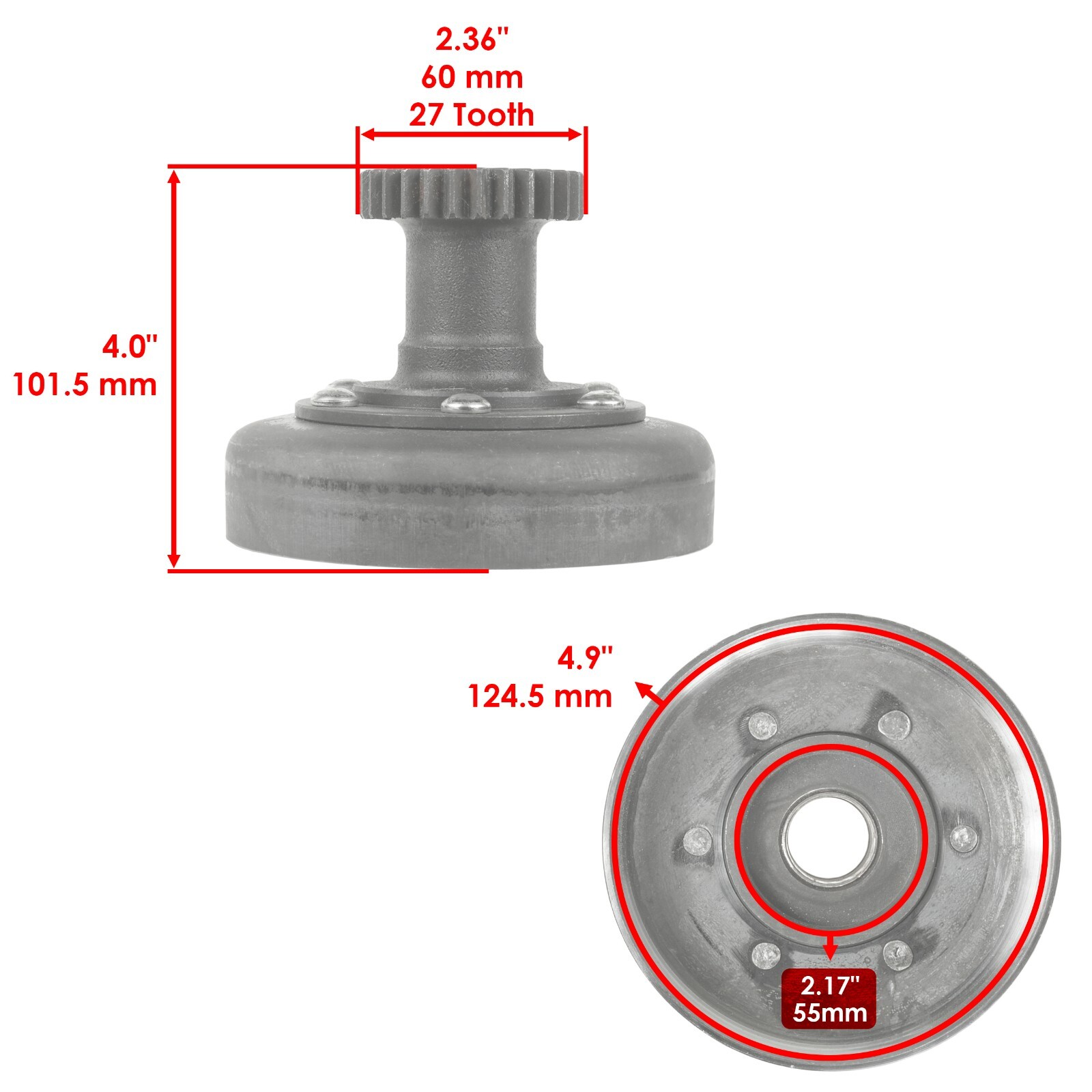 Clutch One Way Bearing w/ Drum Housing for Kawasaki Bayou 300 KLF300C 4x4 89-05