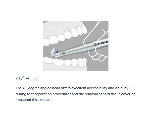NSK Ti-Max X450 M4 Surgical 45° LED Speed Handpiece Dental Triple Water Jet 18W