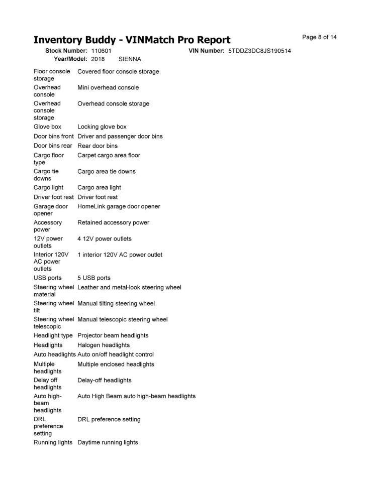 Seat Belt Front Bucket Pre-crash System Driver Fits 18-20 SIENNA 10324687