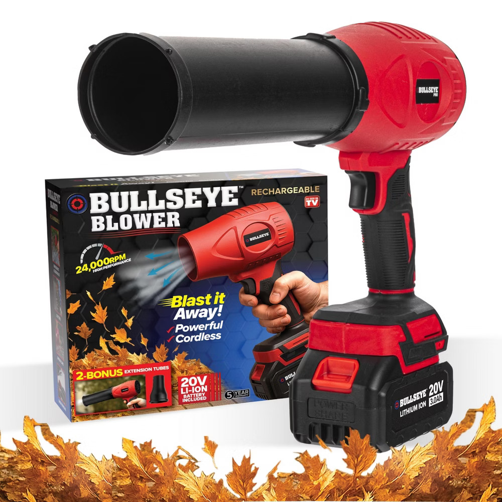 Bullseye Blower Cordless 20V Handheld Electric Leaf Dust Blower 24,000 RPM New