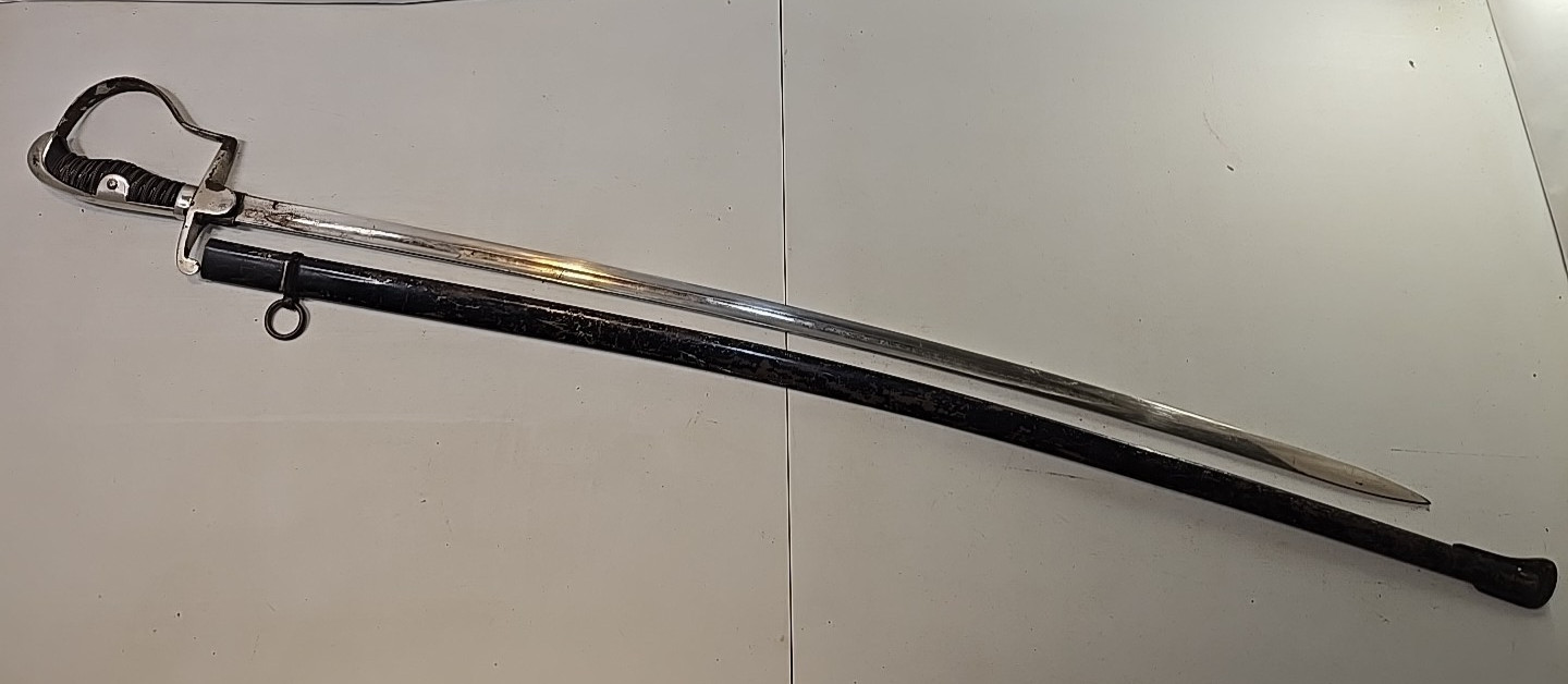 WWI German Prussian Infantry Officers Sword with Scabbard