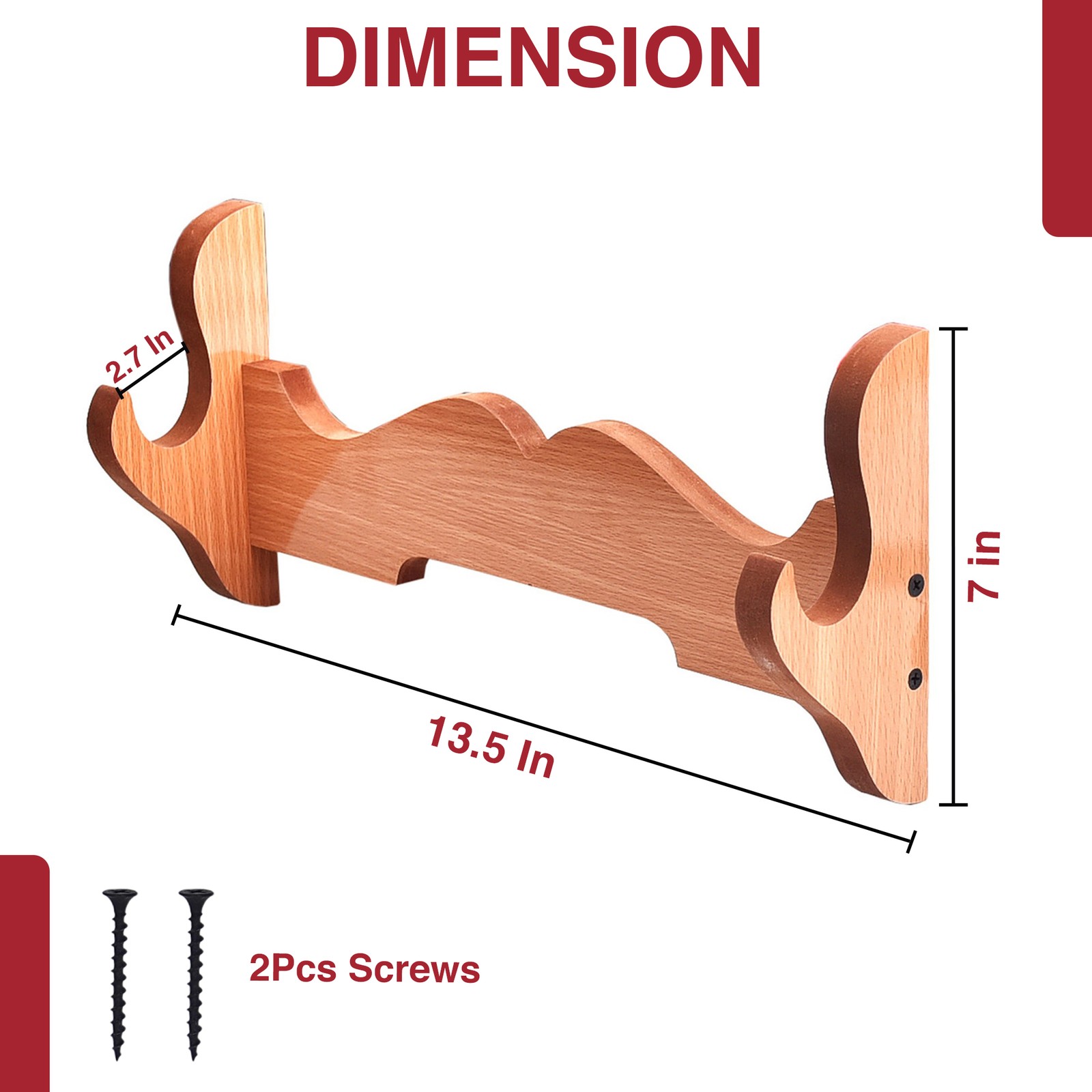 Viking Sword Rack Display Mount - Medieval Display Decor Hardwood Rack