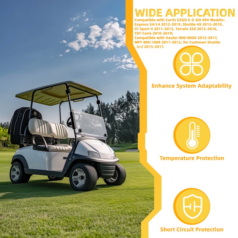 250A 48V DC Motor Controller fit Curtis EZGO TXT Club Car Ezgo Carts 1206HB-5201